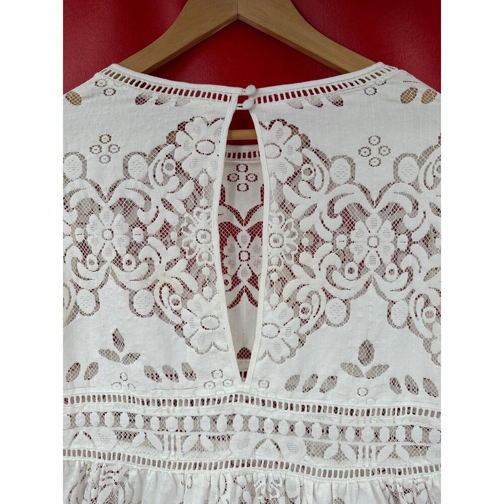 Spell & The Gypsy Collective Designs White Lace Clover Top Blouse Size Small - Picture 10 of 16
